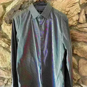 BANANA REPUBLIC - DRESS SHIRT - LIKE NEW CONDITION - GREY - MENS SIZE L